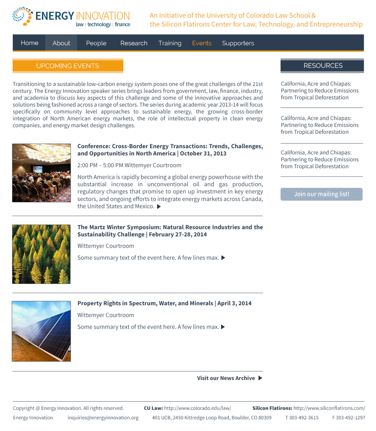 Energy Innovation Website